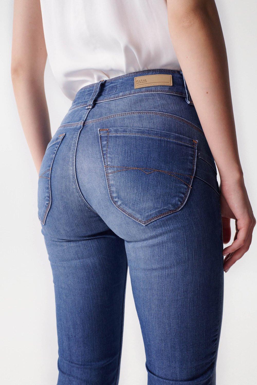 Salsa Secret Slim Push-In High-Rise Slim Fit Jeans  
