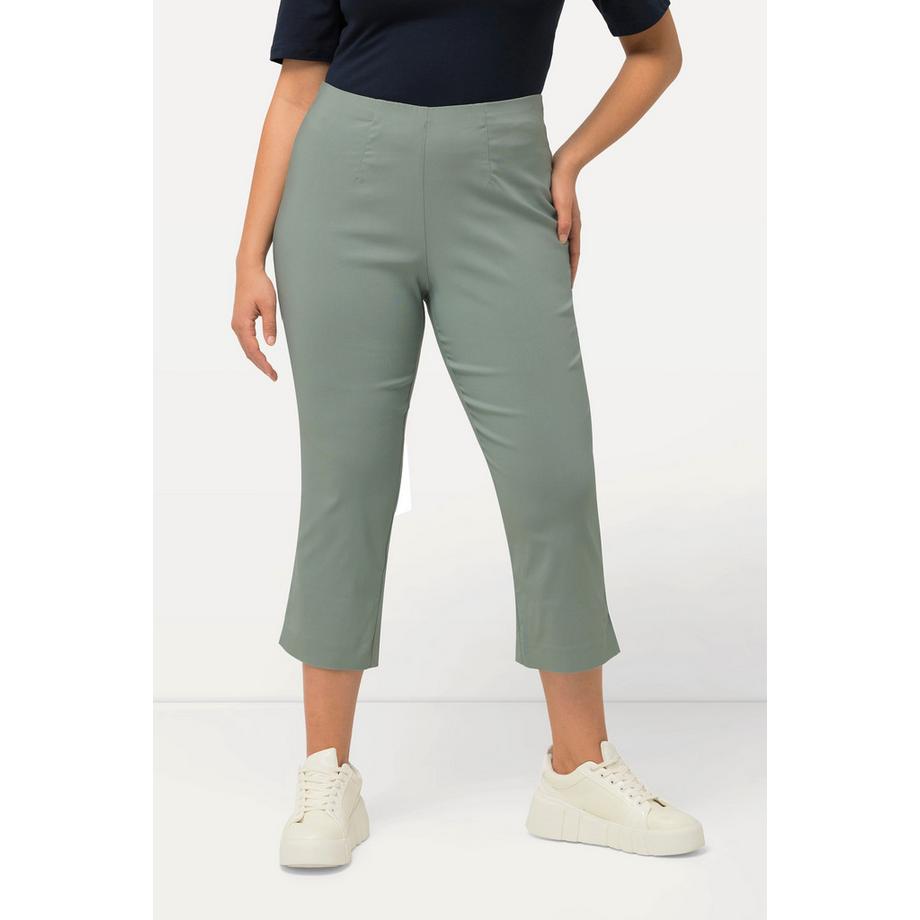 Ulla Popken Pantalon Bengalina Longueur Mollet Coupe Droite Taille Élastique  