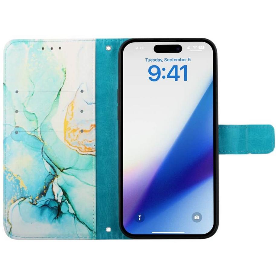 Cover-Discount  iPhone 15 Pro Max - Etui Coque avec bandoulière Marble 
