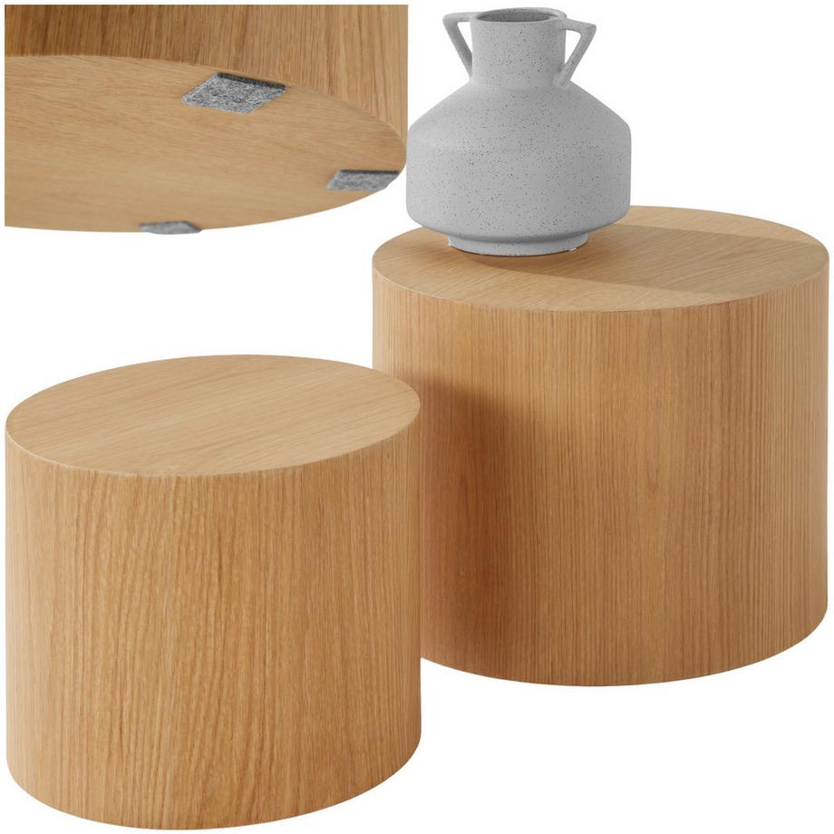 Ensemble de 2 tables basses DANNY rondes