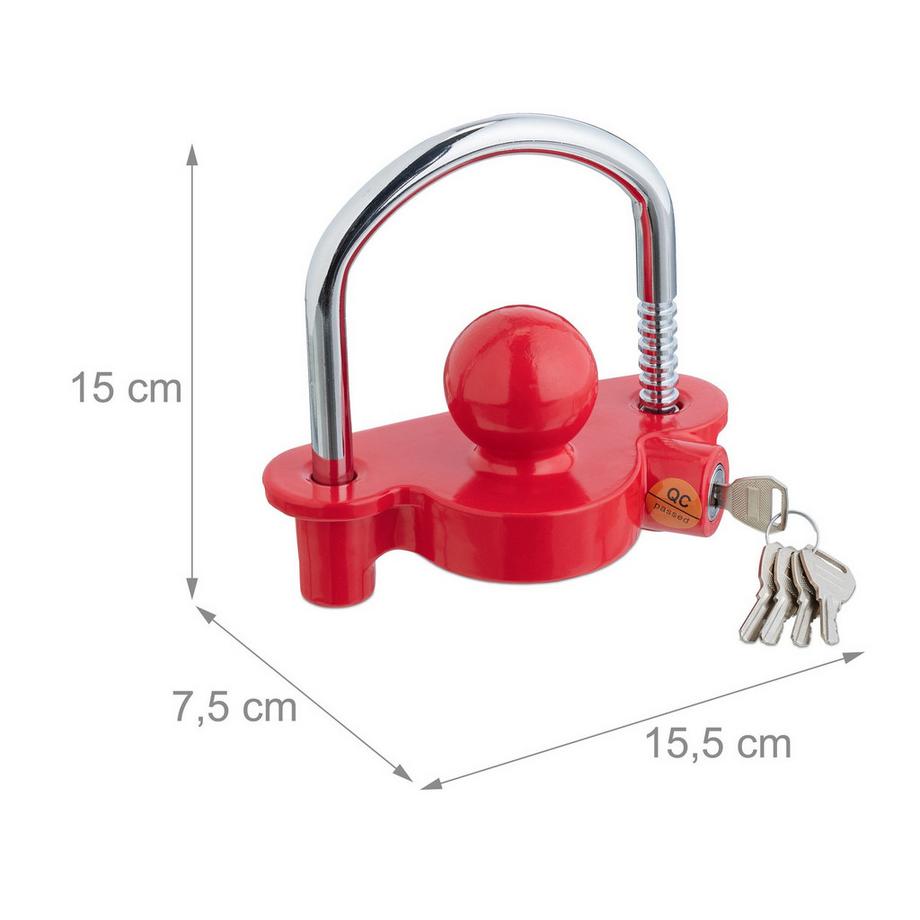 Northix Antivol de remorque avec 5 clés  