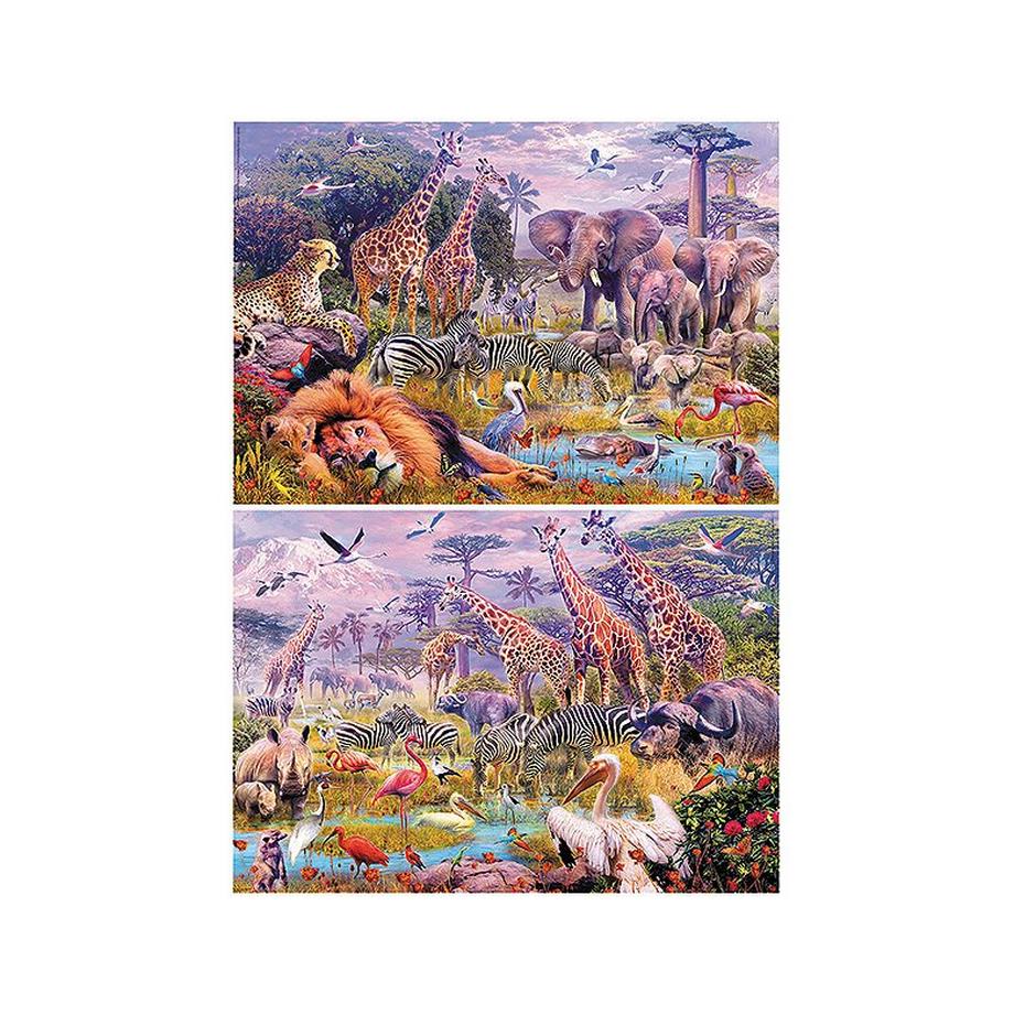 Educa  Puzzle Wilde Tiere (2x100) 