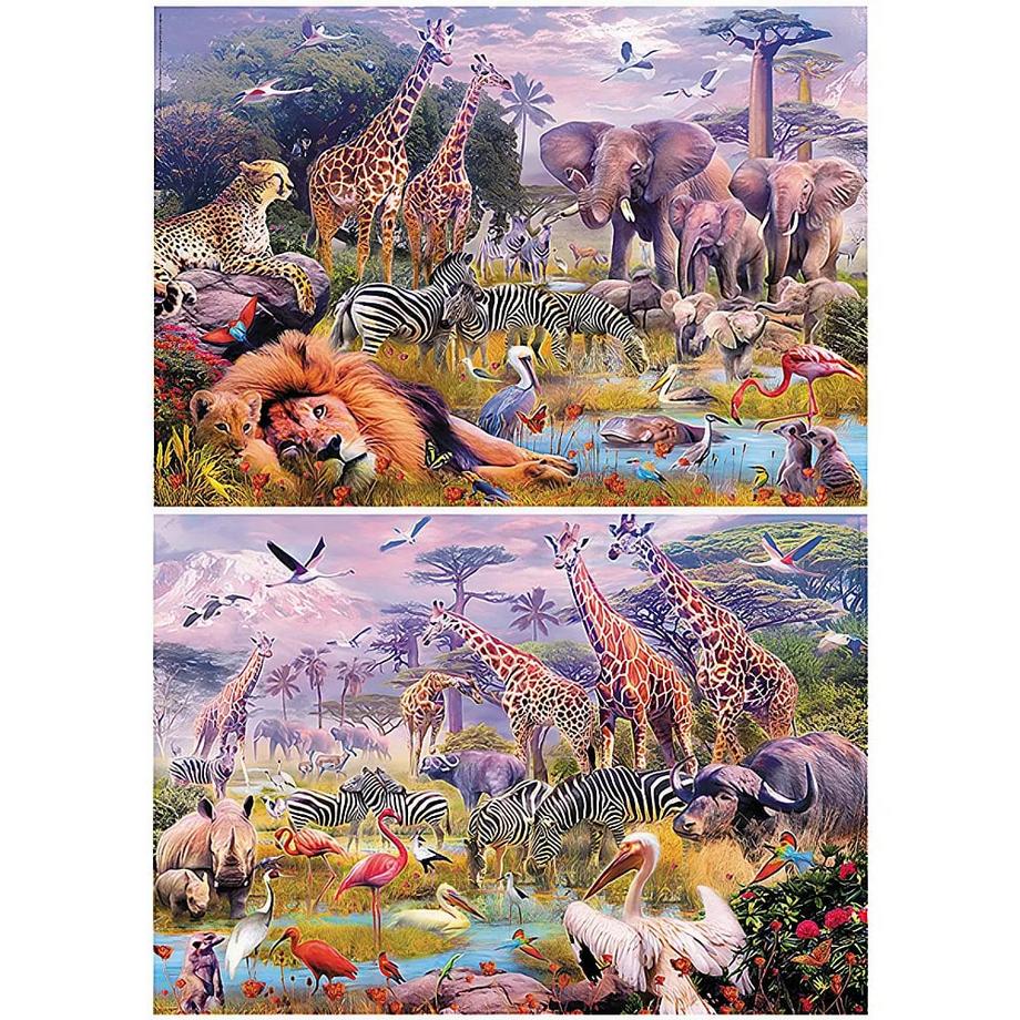 Educa  Puzzle Wilde Tiere (2x100) 