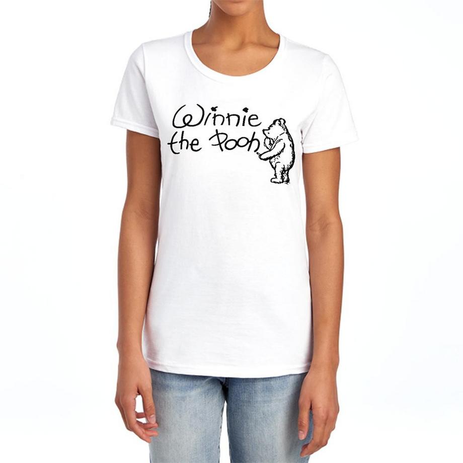 Winnie the Pooh T-Shirt Classique Ajusté avec Motif Winnie l'Ourson  