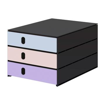 styroval pro feelings with 3 closed drawers, Candlelight / housing eco black