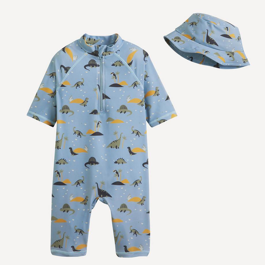 La Redoute Collections  Badeanzug Jumpsuit und Bob bedruckt 