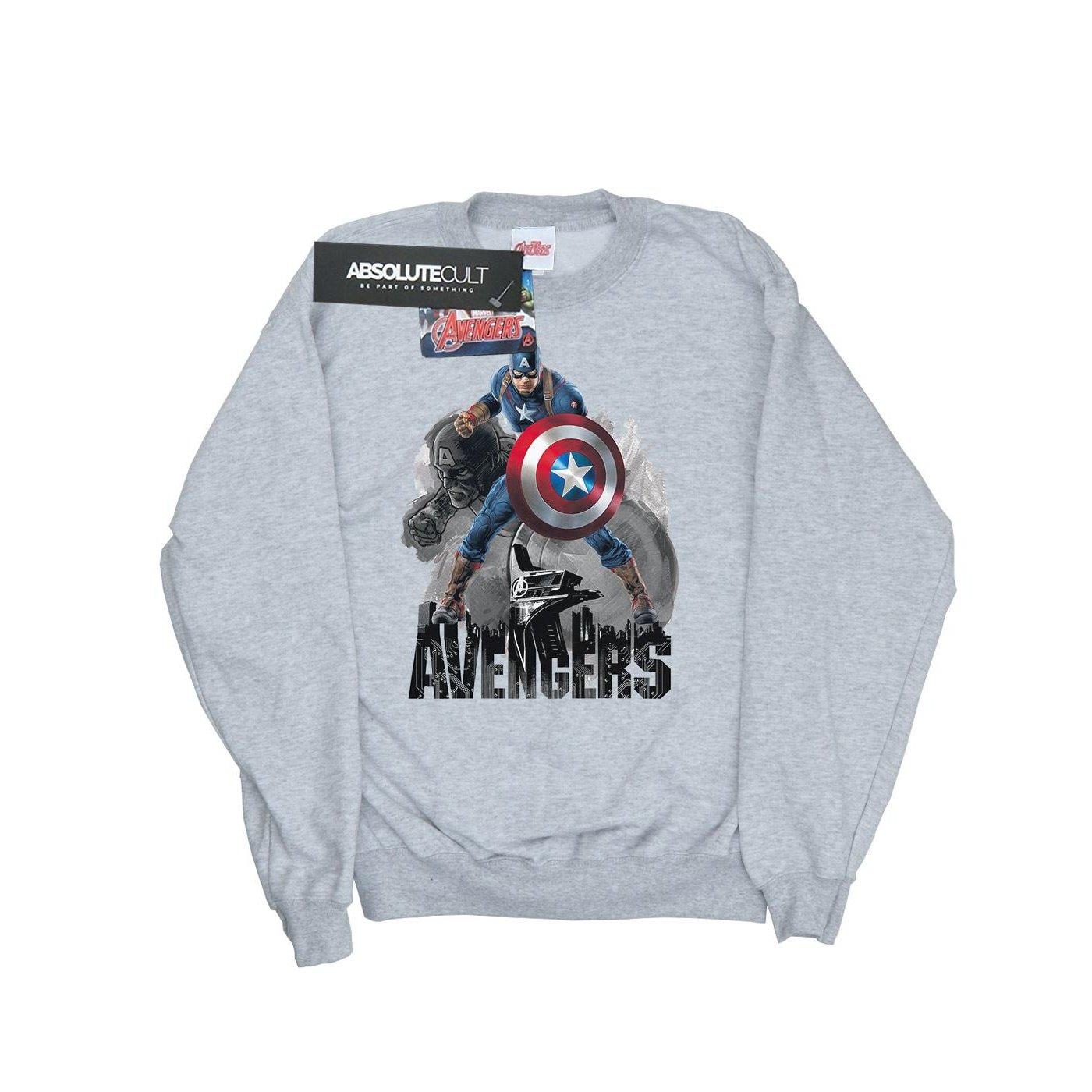 MARVEL  Captain America Action Pose Sweatshirt 