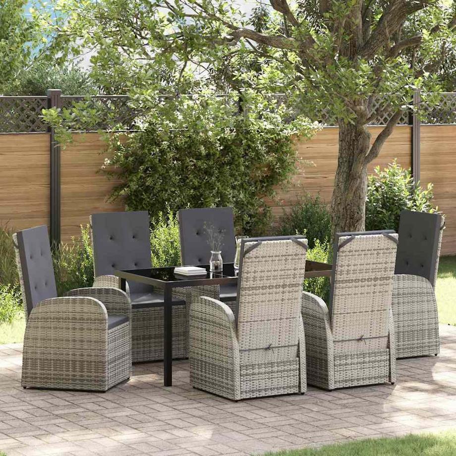VidaXL Ensemble de meubles de patio poly rattan  