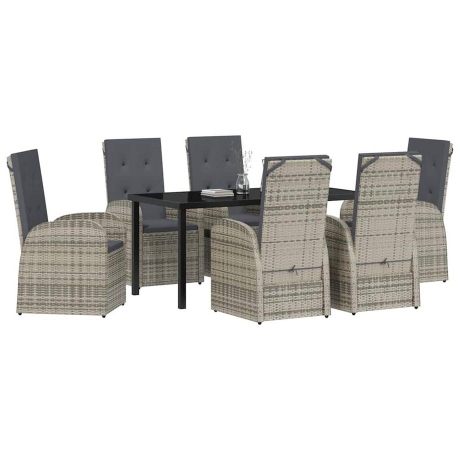 VidaXL Ensemble de meubles de patio poly rattan  