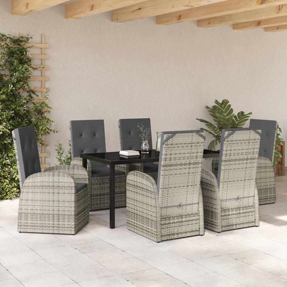 VidaXL Ensemble de meubles de patio poly rattan  