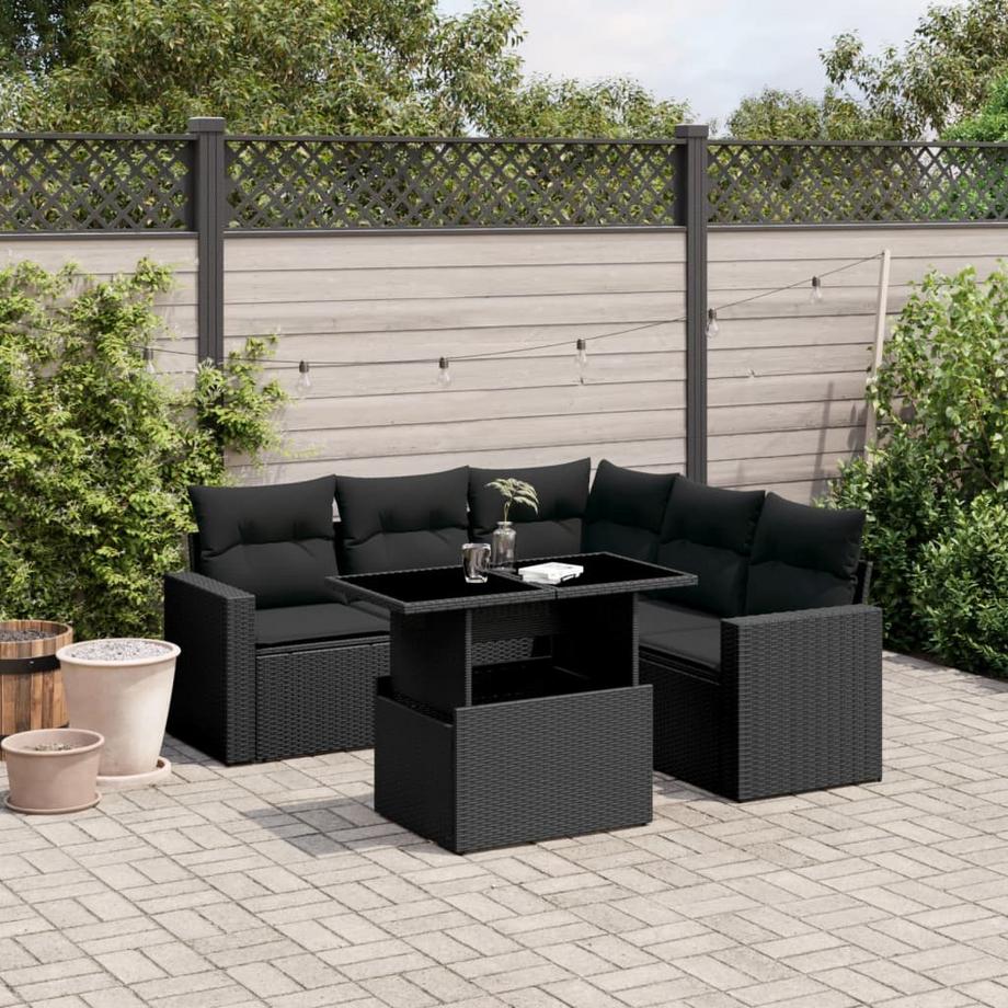 VidaXL Ensemble de canapés de jardin rotin synthétique  