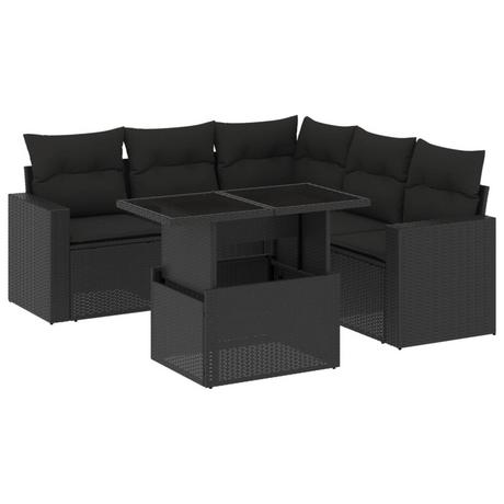 VidaXL set divano da giardino Polirattan  