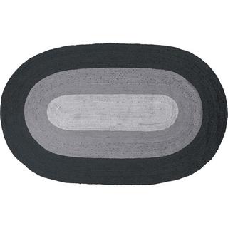 mutoni Confine tappeto nero iuta grigio 170x300  