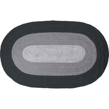 Confine tappeto nero iuta grigio 170x300