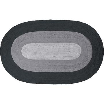 Tapis bordure jute noir gris 170x300