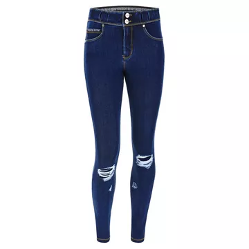 N.O.W.® Pants en denim tencel déchiré et taille moyenne