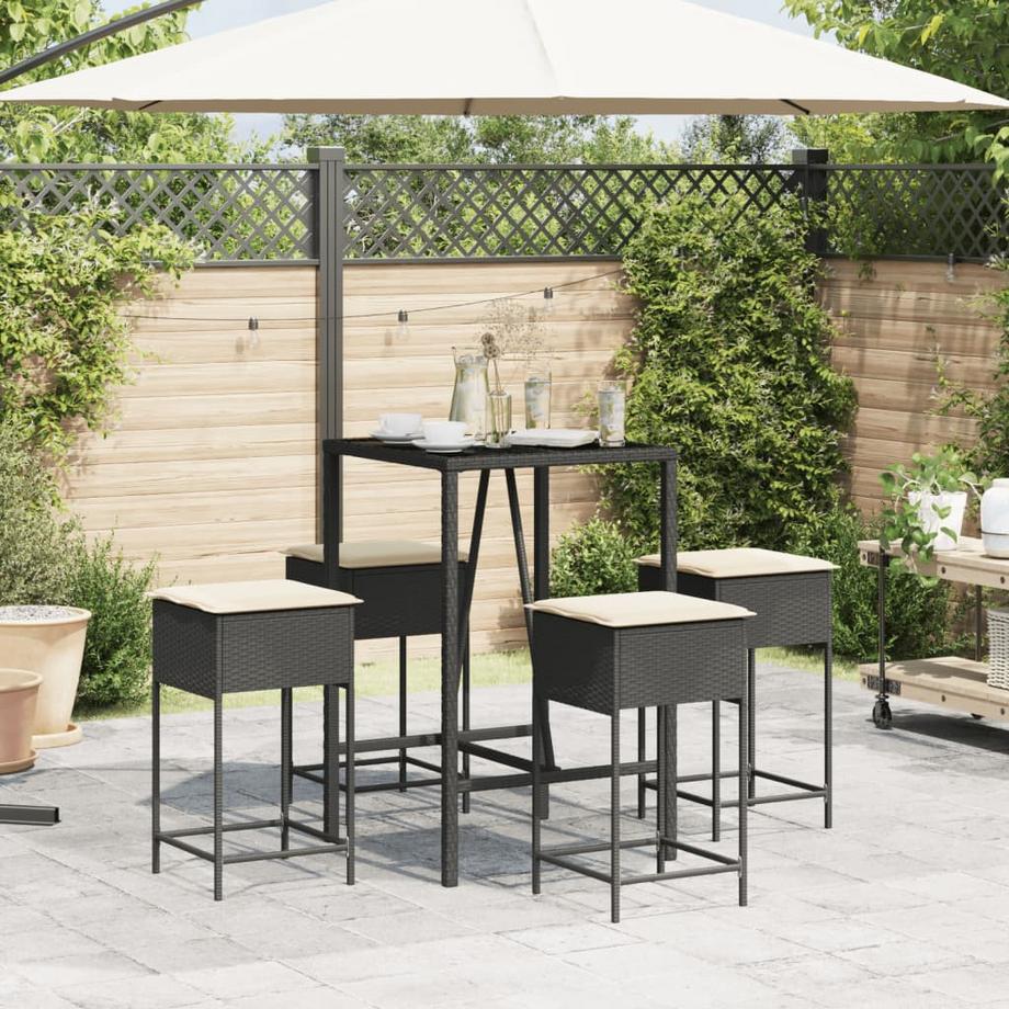 VidaXL set bar da giardino Polirattan  