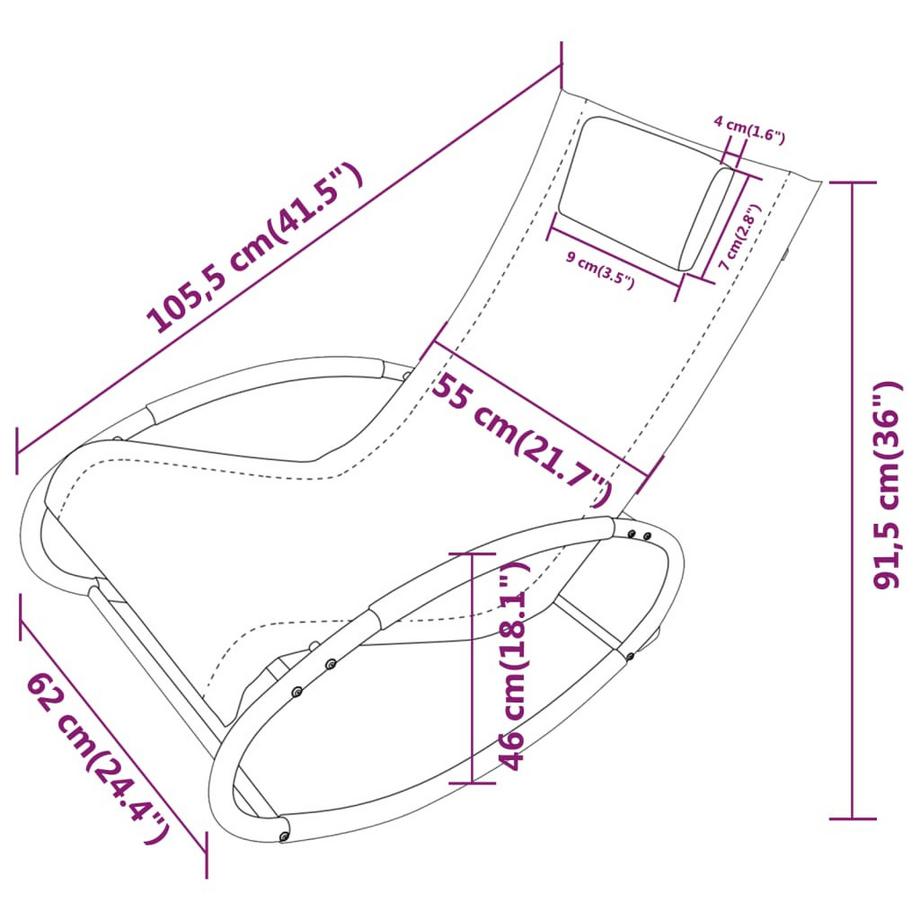 VidaXL Sonnenliege gewebe  