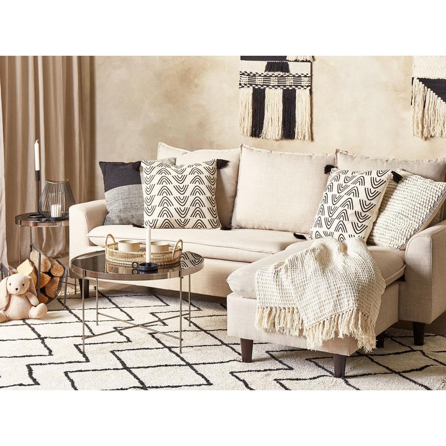 Beliani Dekokissen 2er Set aus Baumwolle Boho MAYS  