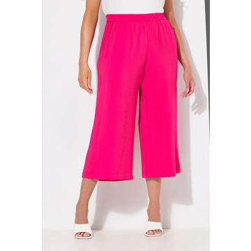 Culottes con effetto stropicciato, taglio della gamba ampio e cintura elastica