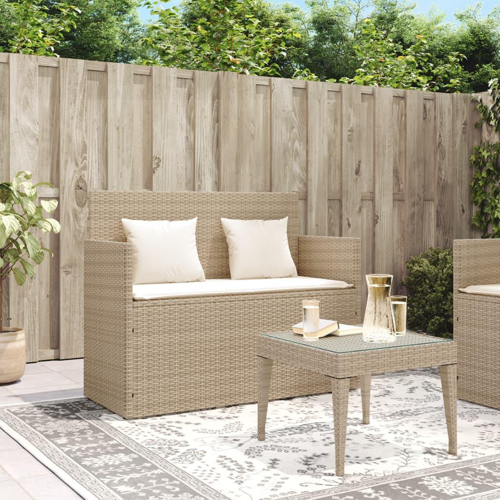 VidaXL Gartenbank poly-rattan  