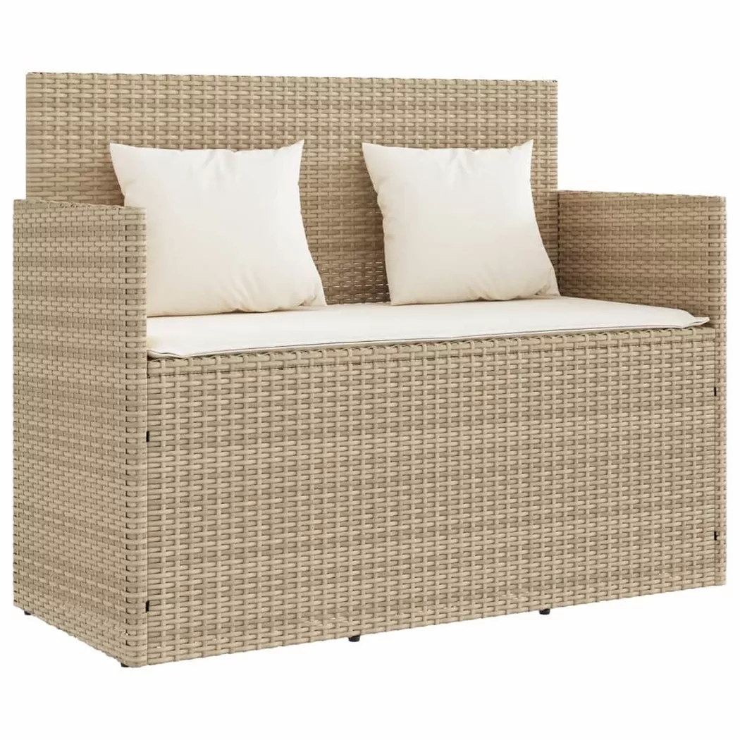 VidaXL - panca da giardino Polirattan, One Size, Beige