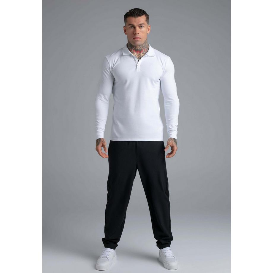 Sik Silk Langarmpolo Button  