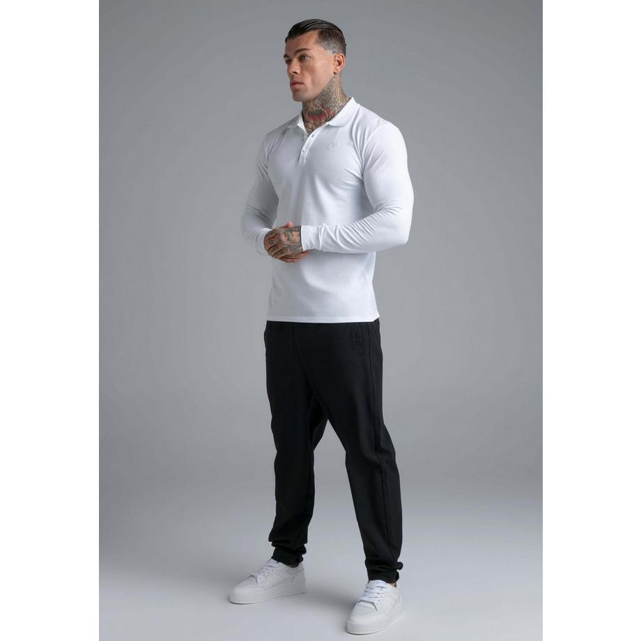 Sik Silk Langarmpolo Button  