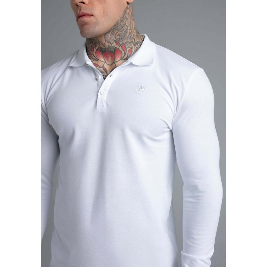 Sik Silk Langarmpolo Button  