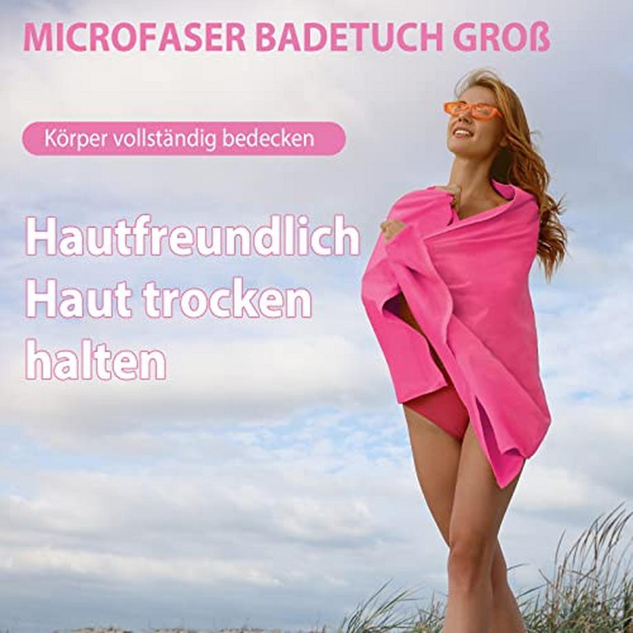 Alopini Mikrofaser-Handtuch-Set (großes Badetuch+ kein Handtuch) Schnell trocknendes  