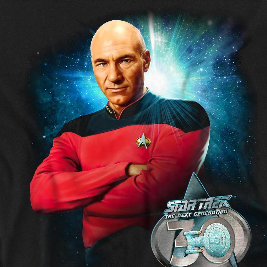 Star Trek Star Trek The Next Generation Captain Picard T-Shirt Maniche Lunghe  
