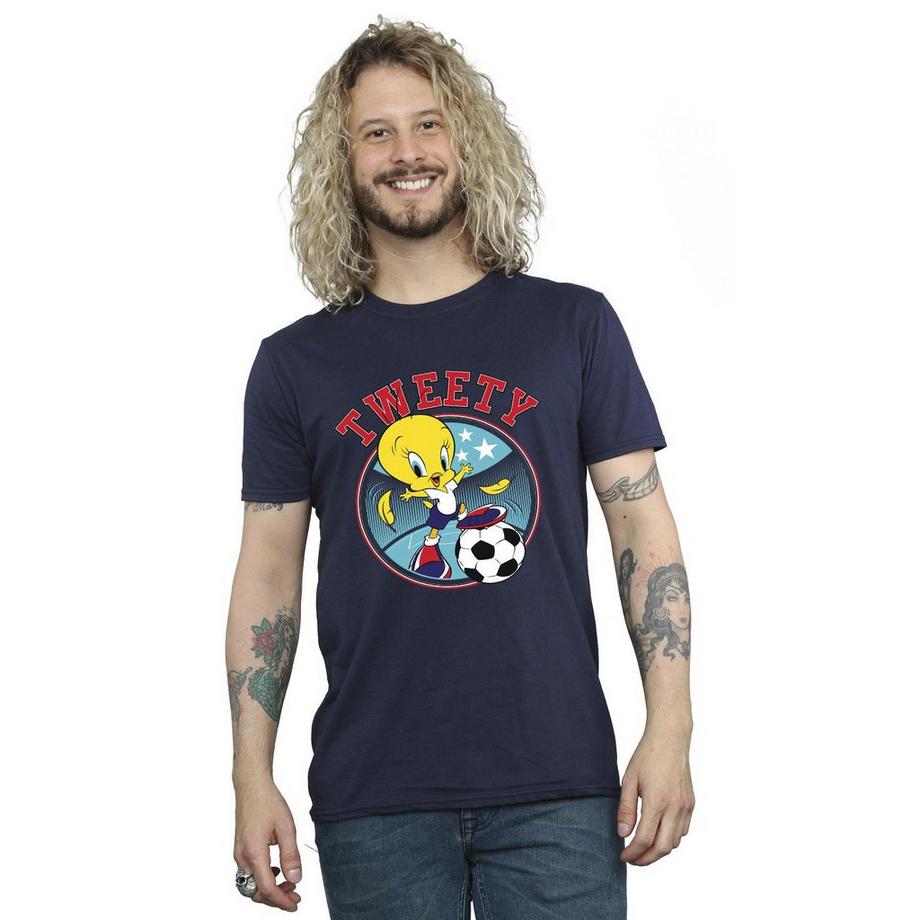 LOONEY TUNES Tweety Calcio Stampa Grafica T-Shirt  