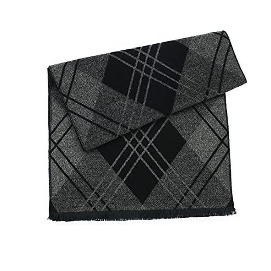 Only-bags.store Écharpe d'hiver tricotée à carreaux  