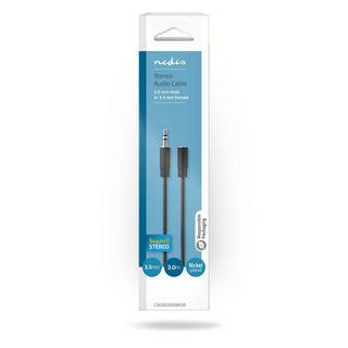 Nedis  Stereo-Audiokabel | 3,5 mm Stecker | 3,5 mm Buchse | Vernickelt | 3,00 m | Rund | Schwarz | Box 