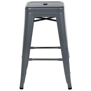 Beliani Set di 2 sgabelli da bar en Acciaio Industriale CABRILLO  