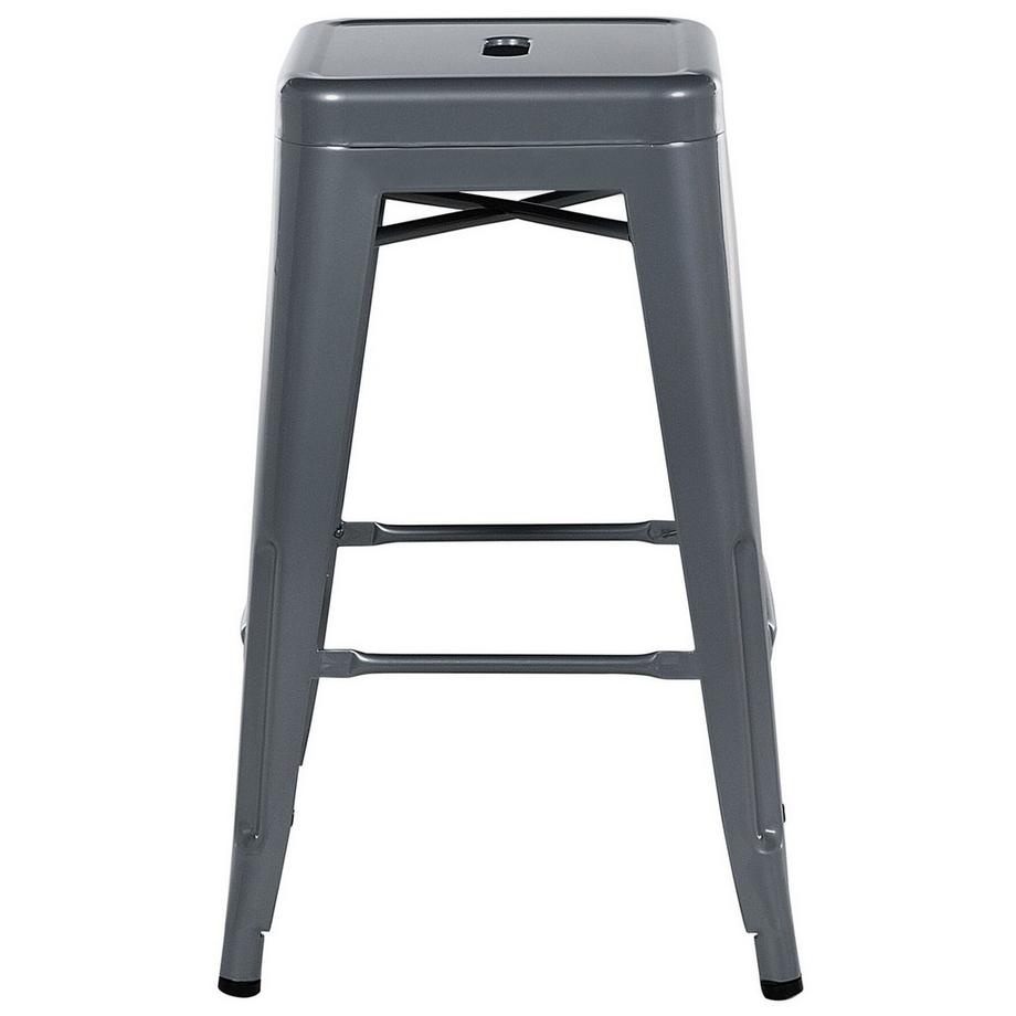 Beliani Set di 2 sgabelli da bar en Acciaio Industriale CABRILLO  