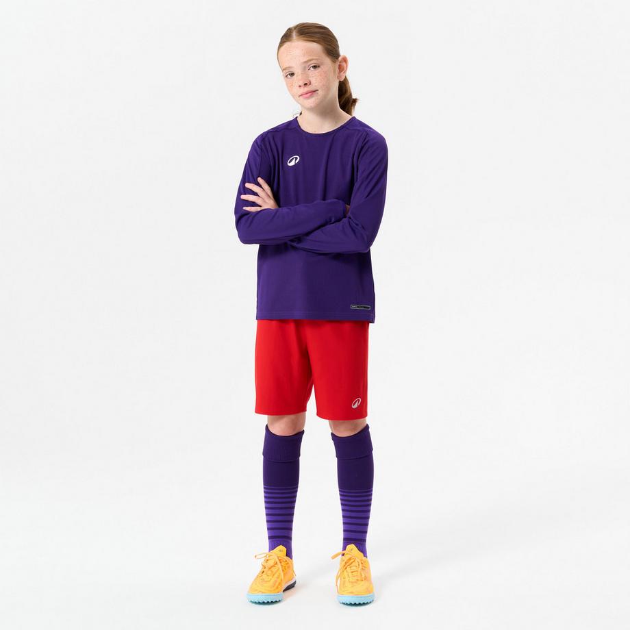 KIPSTA  Maglia calcio maniche lunghe Viralto bambino poliestere 