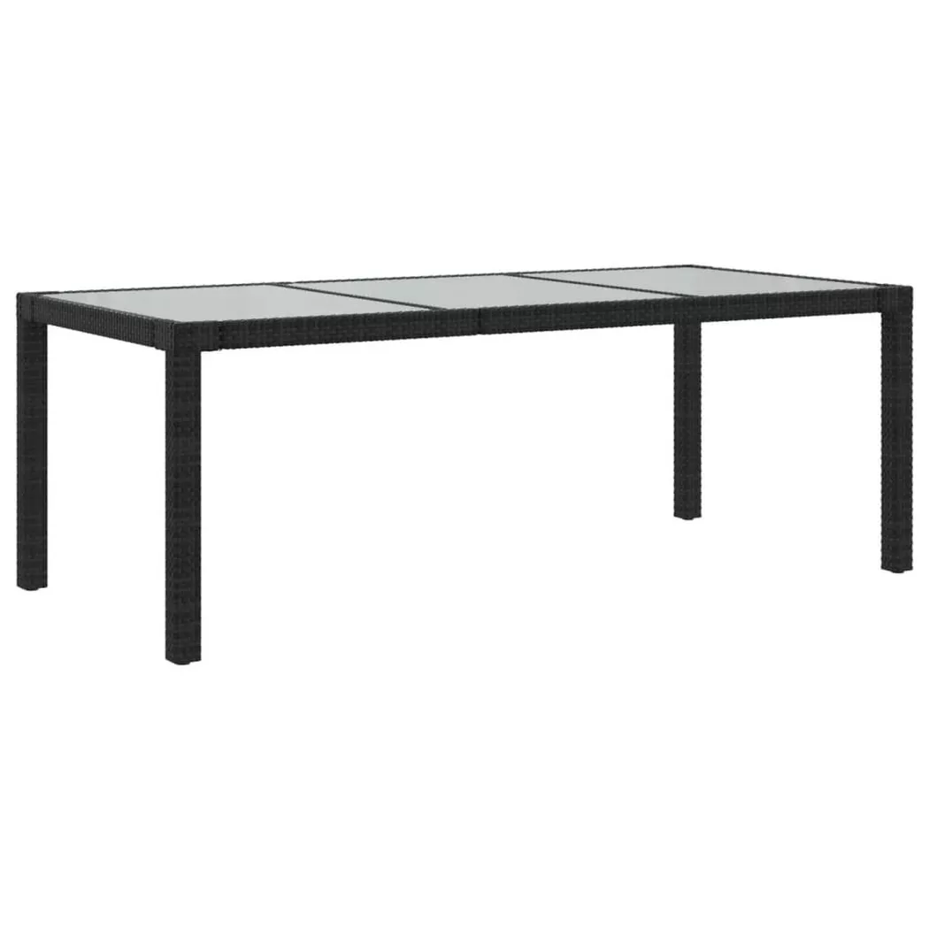 VidaXL - Gartentisch poly-rattan, One Size, Schwarz