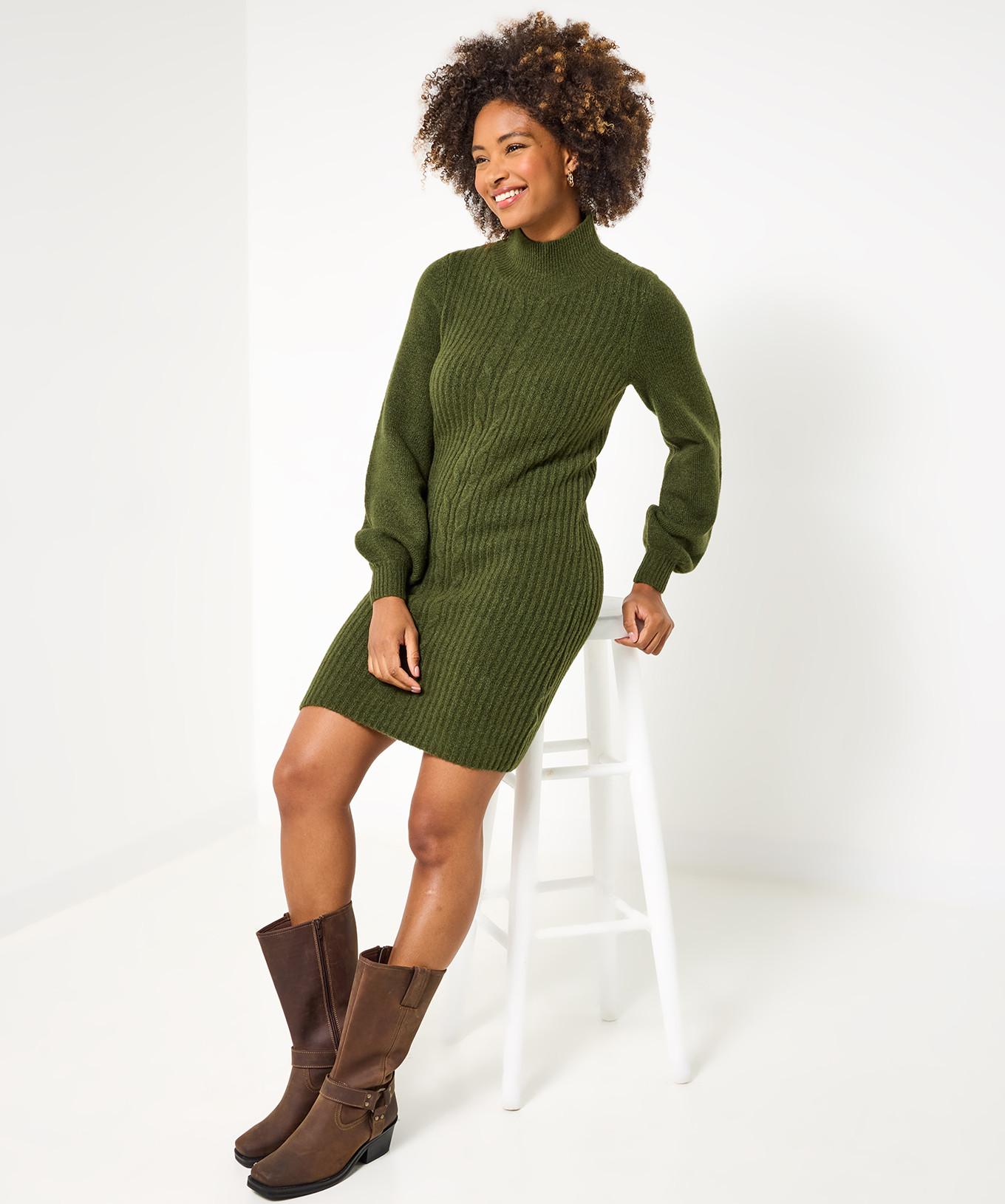 Joe Browns Robe pull torsadée épaisse à manches bouffantes  