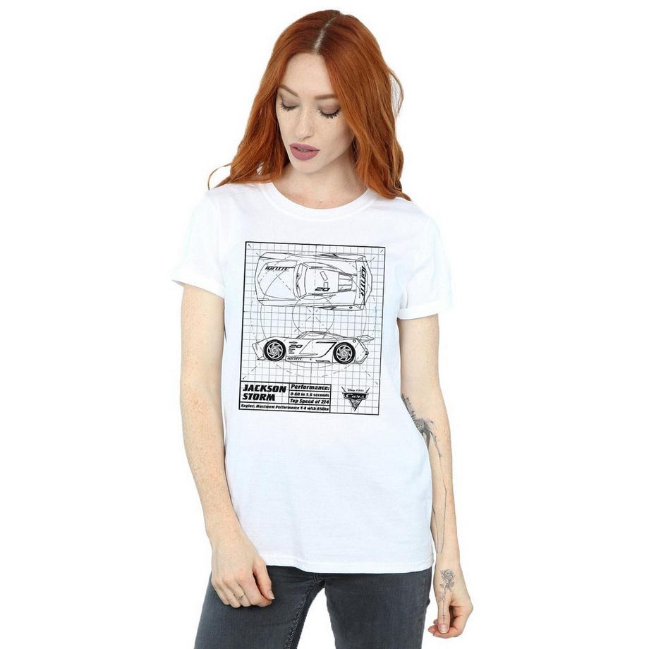 Disney Pixar Cars Jackson Storm Blueprint T-Shirt  
