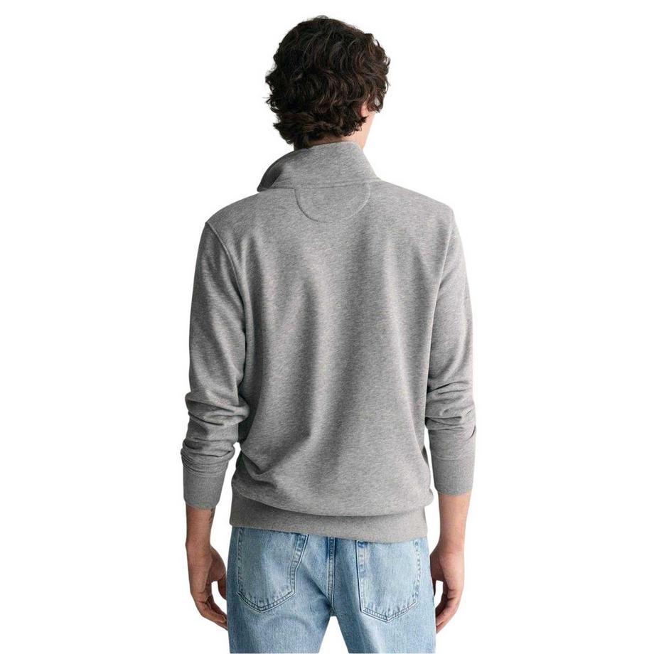 GANT Felpa con mezza cerniera e logo ricamato  