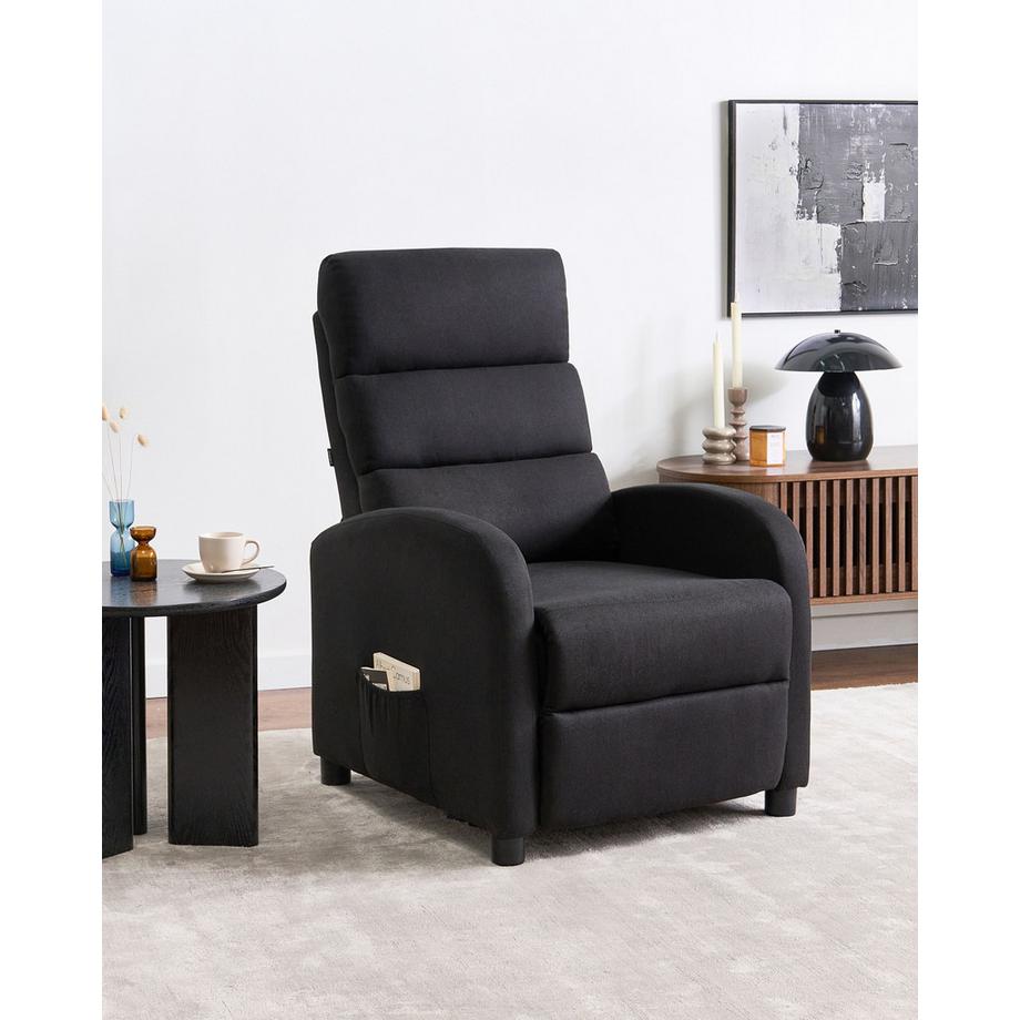 Beliani Fauteuil inclinable en Tissu Traditionnel OTUS  