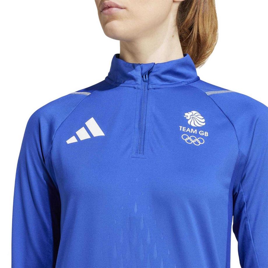 adidas  Team Gb Top Della Tuta Prestazione Cerniera Ad Un Quarto 