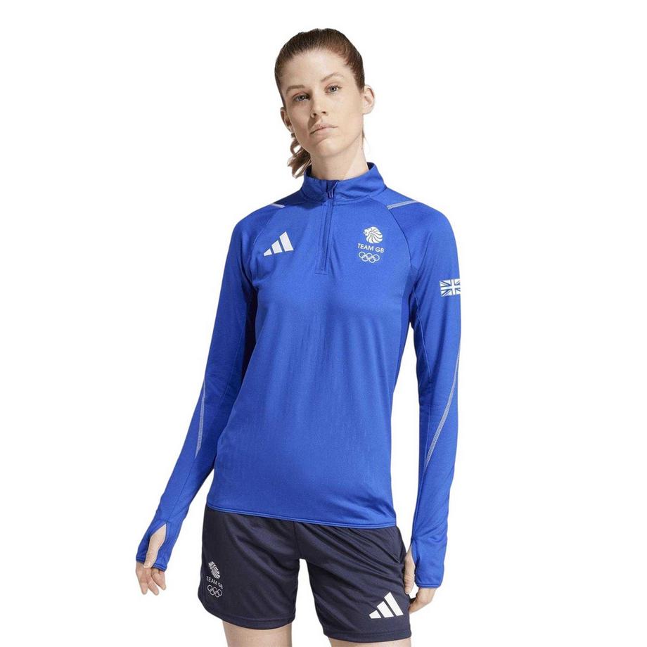 adidas  Team Gb Top Della Tuta Prestazione Cerniera Ad Un Quarto 