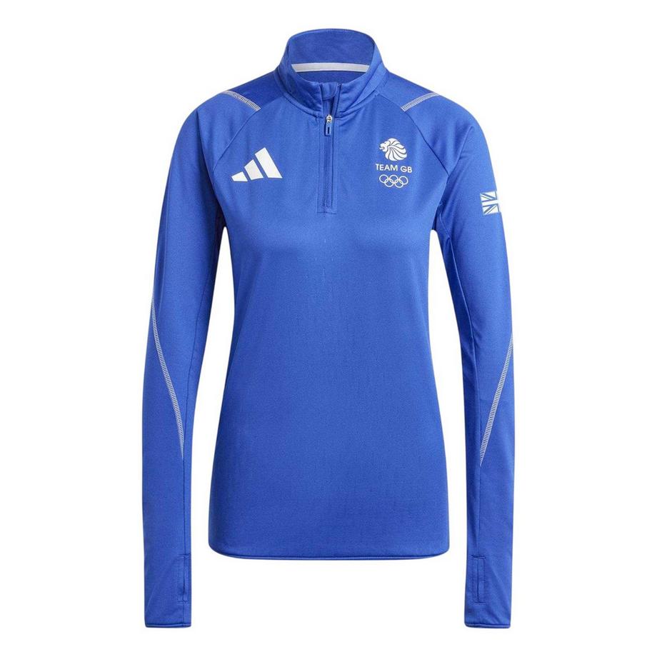 Team Gb Top Della Tuta Prestazione Cerniera Ad Un Quarto