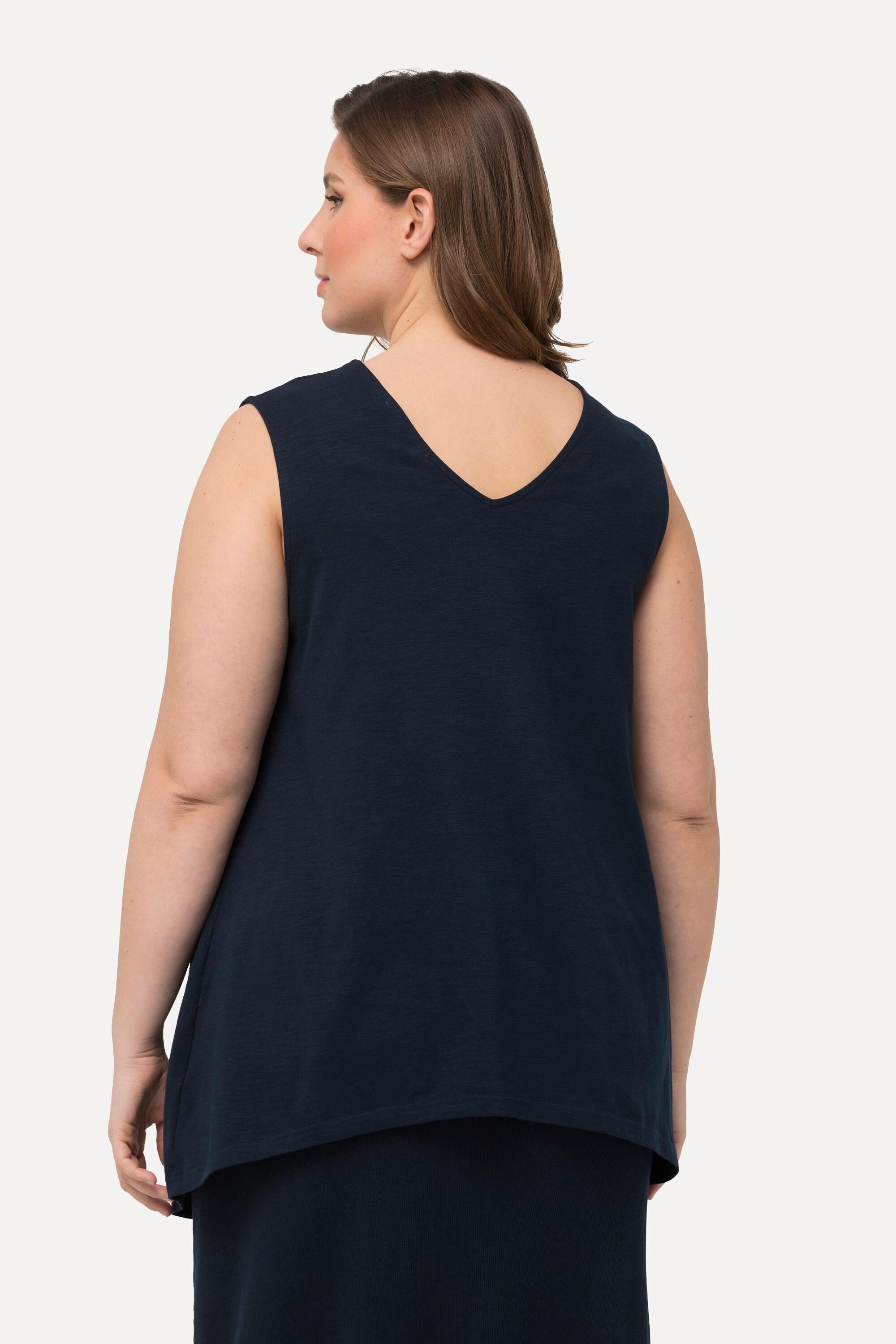 Ulla Popken Bellieva Top lungo Linea A Funzione allattamento Effetto incrociato senza maniche  