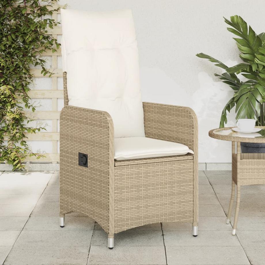 VidaXL Chaise de jardin inclinable rotin synthétique  