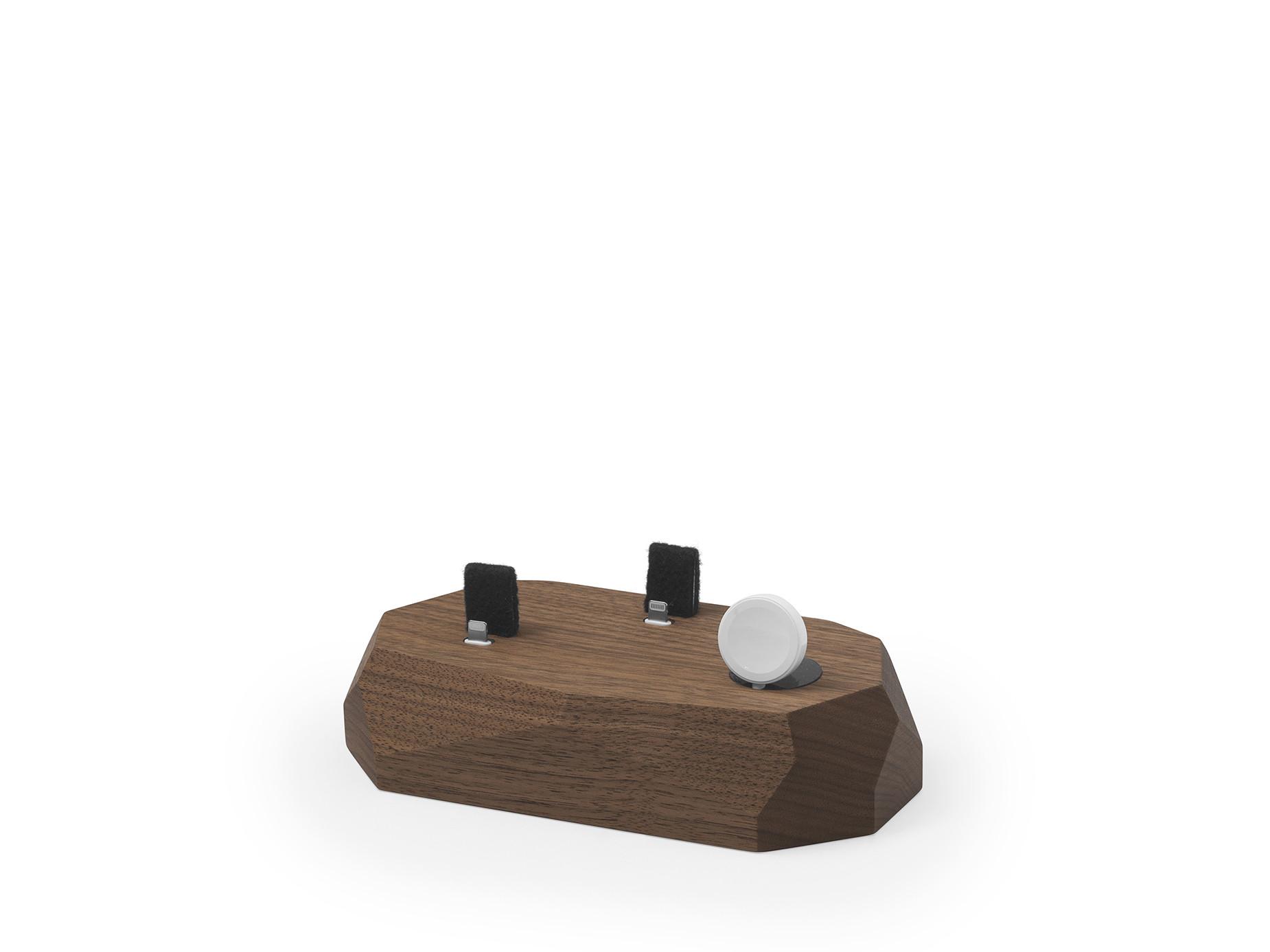 Oakywood  Triple Dock - docking station in legno per tre dispositivi - 2 x Lightning 