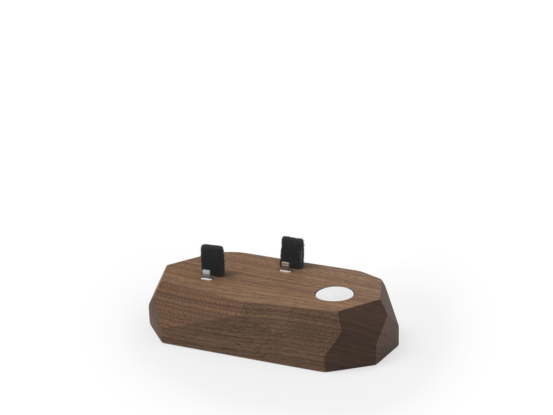 Oakywood  Triple Dock - docking station in legno per tre dispositivi - 2 x Lightning 