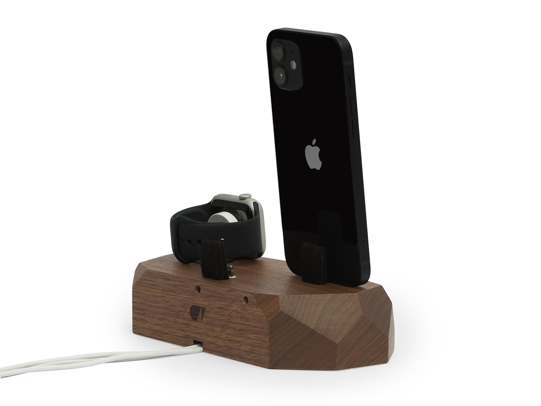 Oakywood  Triple Dock - docking station in legno per tre dispositivi - 2 x Lightning 